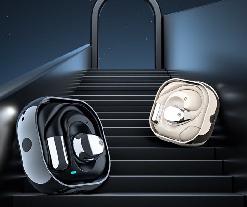 Noise cancelling hanging ear headphones